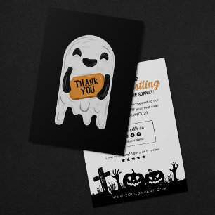 Boo-st Your Business Spooky Halloween Thank You Card