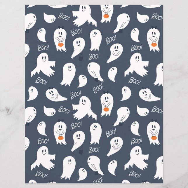 Boo Street Ghost Paper Sheet (Front)