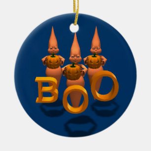 Boo! Three Cute Ghosties Ceramic Ornament