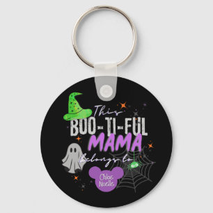 Boo-ti-ful Mama Belongs To Keychain Halloween