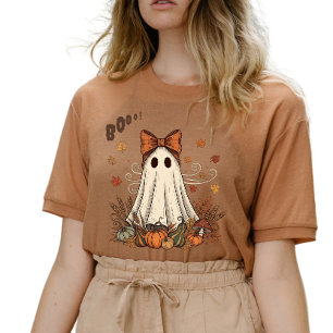 Boo-tiful Autumn Ghost AI Art T-Shirt