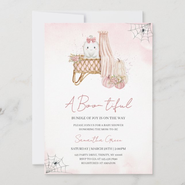 Boo-tiful Bundle of Joy Baby Shower Invitation (Front)