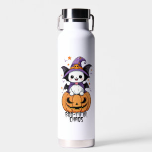 Boo-tiful Chaos   Bats, Hats, & Pumpkins Water Bottle