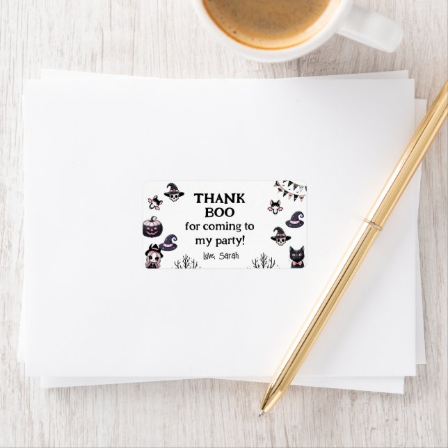 Boo-tiful Costume Party Halloween Invite Label (Insitu)
