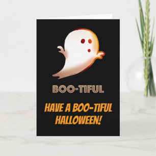 Boo-tiful Cute Ghost Halloween Card