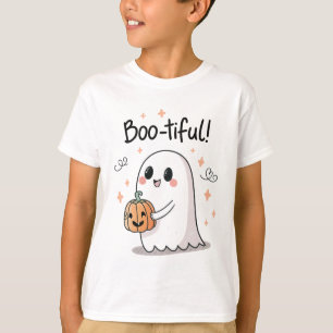 “Boo-tiful Ghost Halloween Kids T-Shirt