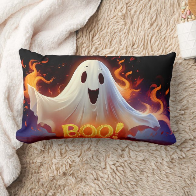 Boo-tiful Ghost Lumbar Pillow (Blanket)