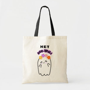 Boo-tiful Ghost Spooky Halloween Trick or Treat Tote Bag