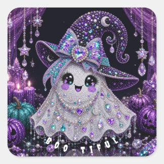 Boo-tiful Halloween Square Sticker