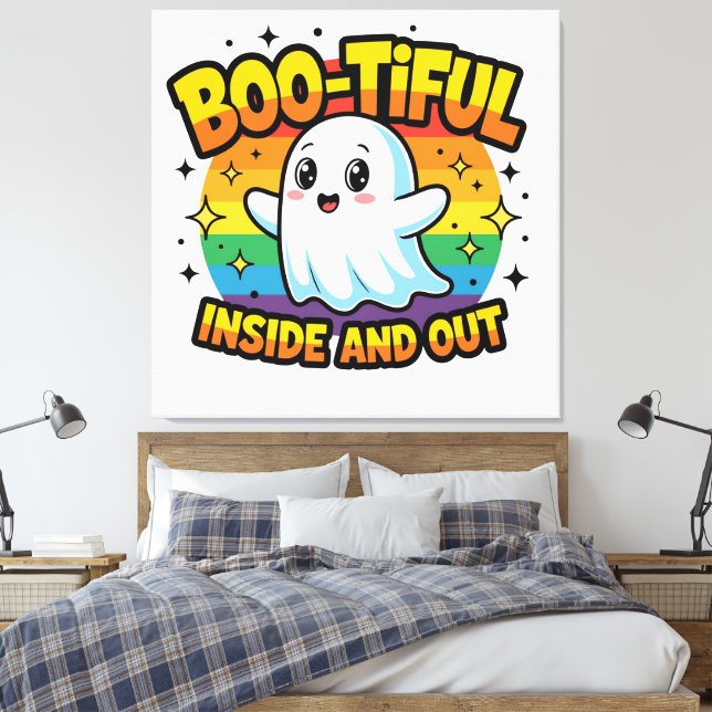 Boo-Tiful Inside And Out Canvas Print (Insitu(Bedroom))
