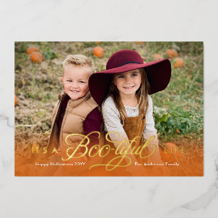 Boo-tiful Life FOIL Halloween Flat Photo Card