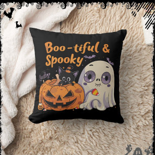 Boo-tiful & Spooky   ExDesigner   Halloween Throw Pillow