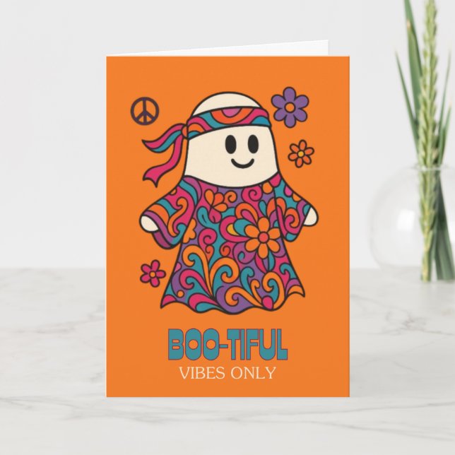 Boo-tiful Vibes Only Holiday Card (Front)
