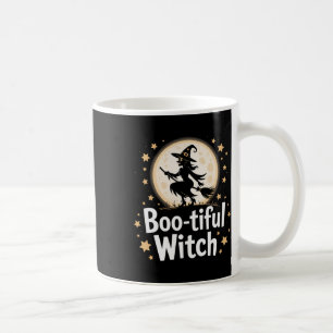 Boo-tiful Witch Silhouette Halloween Witch Moon 1 Coffee Mug