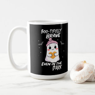 Boo-tifully Brave Ghost in the Dark Coffee Mug
