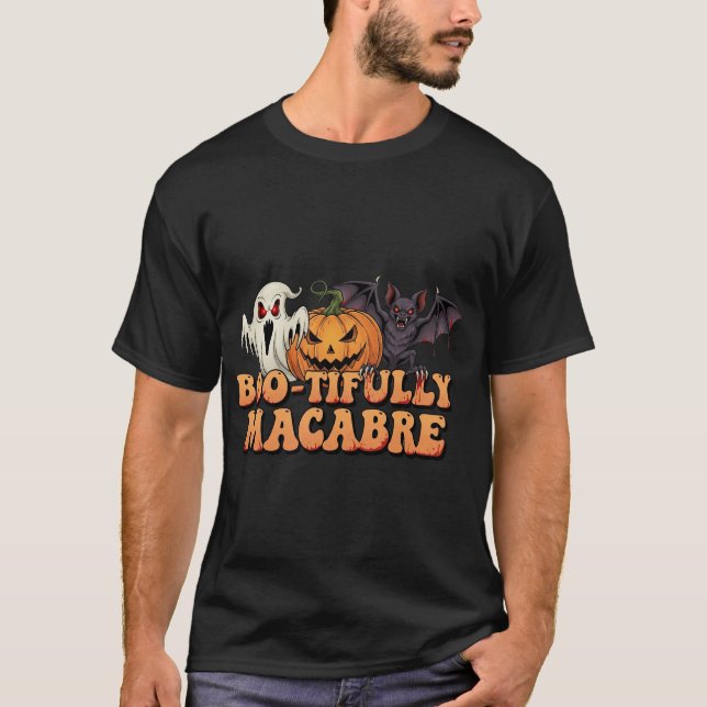 Boo-tifully Macabre Halloween Horror 3 T-Shirt (Front)