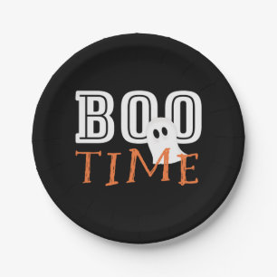 BOO TIME Ghost Cute Halloween Party Plates