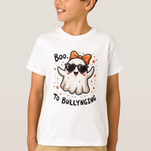 Boo to Bullying Cute Ghost Love Shaped Sunglass T-Shirt