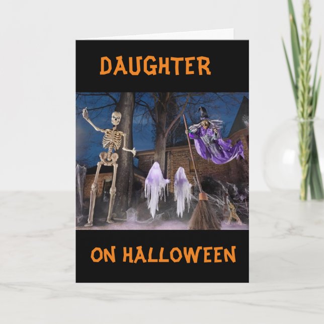 "BOO TO YOU" **FILLE** HEUREUSE CARTE HALLOWEEN (Devant)