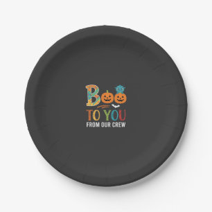 Boo To You Halloween Crew Design_1 Paper Plate