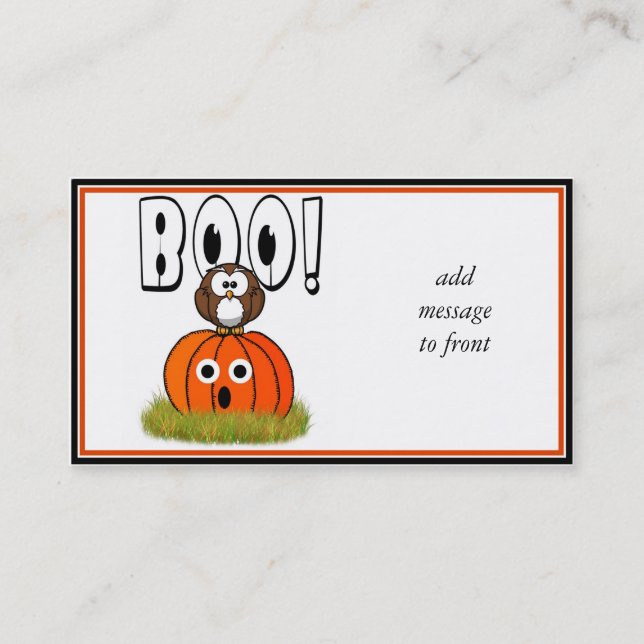 BOO to You, Too! Business Card (Front)