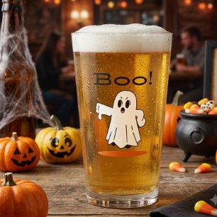 Boo ! Verre à bière fantôme mignon et drôle pour H