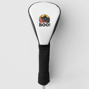 Boo! Vintage Eighties Style Cat Retro Distressed H Golf Head Cover