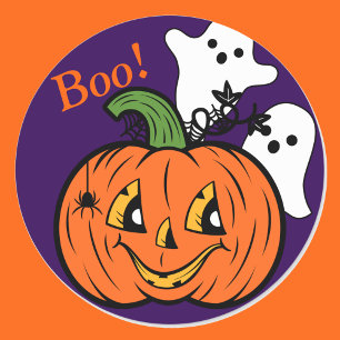 Boo! We Got You! Said the Little Halloween Ghosts Classic Round Sticker