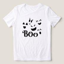 Boo, Whimsical Ghost Face Halloween