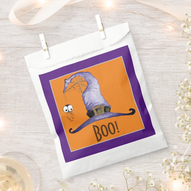Boo! Whimsical Witches' Hat  Favour Bag (Clipped)
