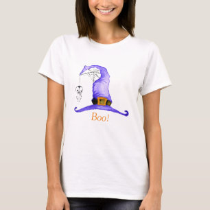 Boo! Whimsical Witches' Hat  T-Shirt