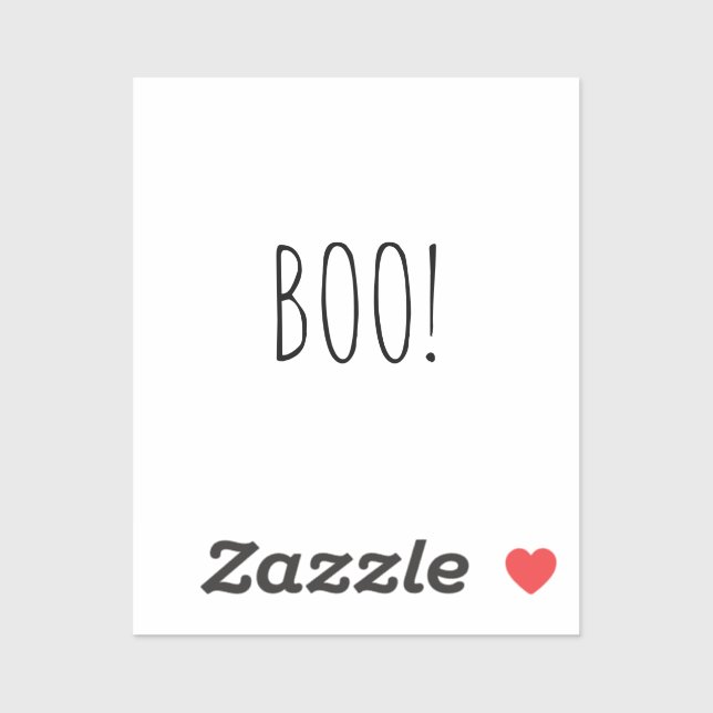 Boo white spooky typography minimalist Halloween (Sheet)
