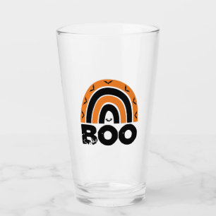 Boo with Flying Bats and Rainbow Glass