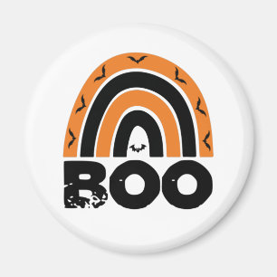 Boo with Flying Bats and Rainbow Magnet