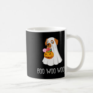 Boo Woo Woo Fun Cute Halloween Ghost Dog Women Tee Coffee Mug