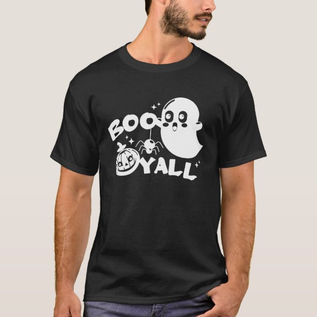 Boo Y all  Halloween Ghost Costume T-Shirt (Front)