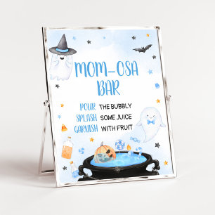 Boo-y Halloween Baby Shower Mom Osa Bar Poster