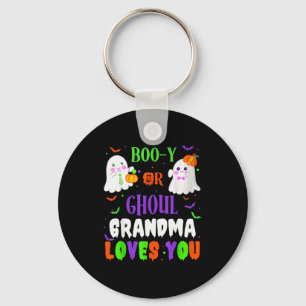 Boo-y Or Ghoul Grandma Loves You Boo Halloween Bab Keychain