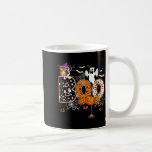Boo y Owl Pumpkin Ghost Halloween Men Women Kids Coffee Mug