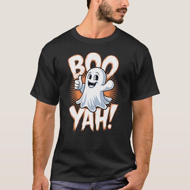 Boo Yah Cute Ghost T-Shirt (Front)
