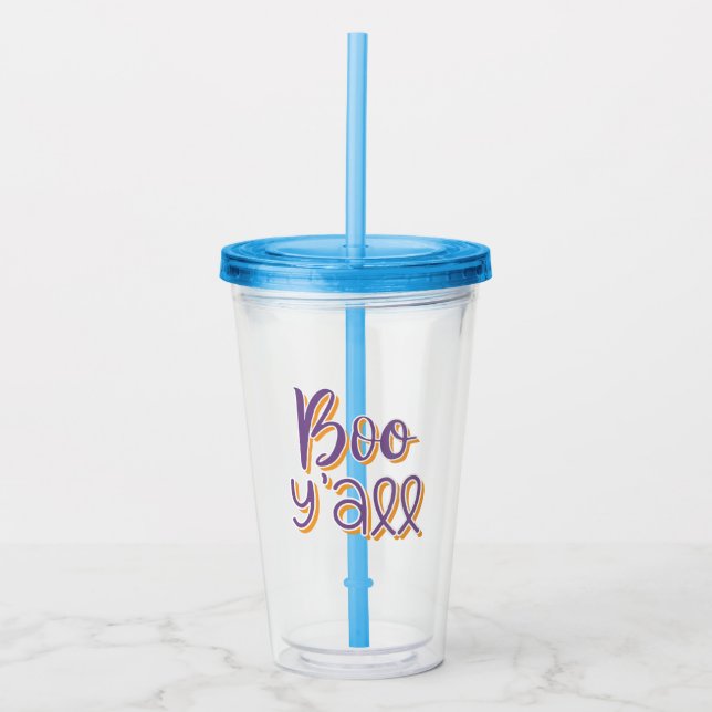 Boo Y'all Acrylic Tumbler (Front)