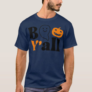 Boo Y'all Cute Ghost Boo Squad Spooky Season Hallo T-Shirt