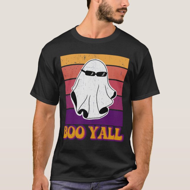 Boo Yall Halloween Funny Ghost T-Shirt (Front)