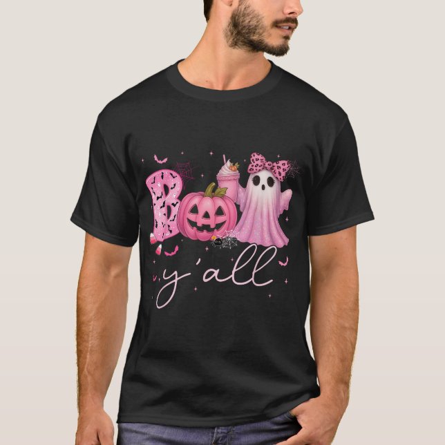 Boo Yall Jack O Lantern Halloween Costumes Women  T-Shirt (Front)