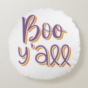 Boo Y'all Round Pillow