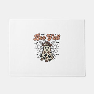Boo Yall Western Ghost Halloween Design Doormat