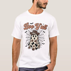 Boo Yall Western Ghost Halloween Design T-Shirt