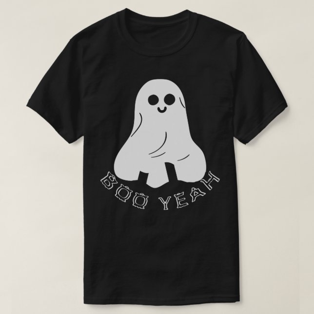 Boo Yeah Halloween Ghost T-Shirt (Design Front)