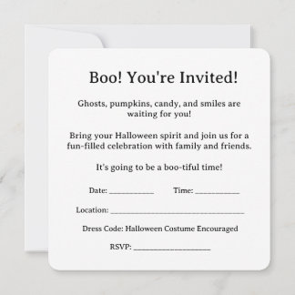 Boo! You're Invited! Invitation