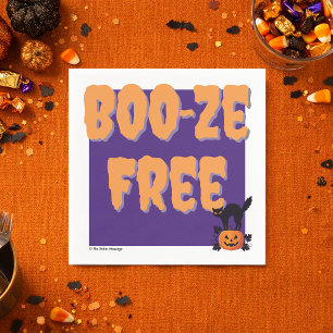 Boo‑ze Free Halloween Sober Party Napkin
